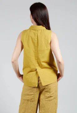 Sleeveless Blazer CC in Sun Yellow