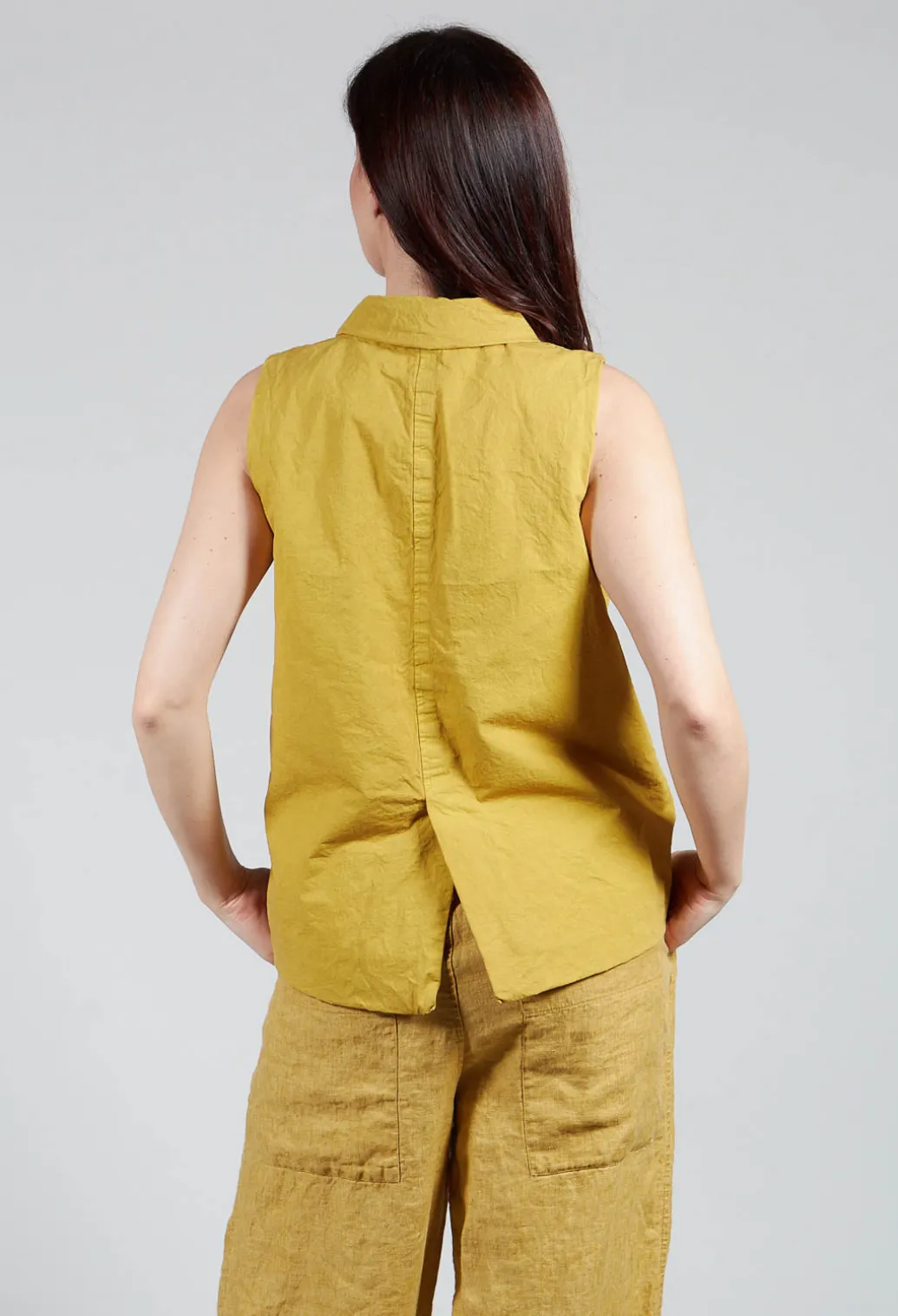 Sleeveless Blazer CC in Sun Yellow