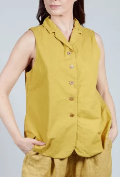 Sleeveless Blazer CC in Sun Yellow