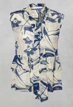Sleeveless Blouse in Light Blue
