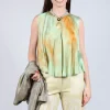 Sleeveless Blouse in Tie Dye Print