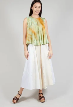 Sleeveless Blouse in Tie Dye Print