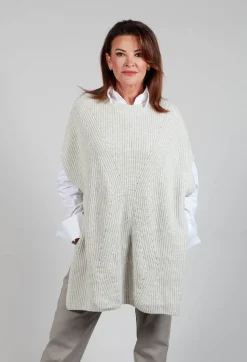 Sleeveless Chunky Jumper in Grafite Grey