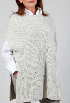 Sleeveless Chunky Jumper in Grafite Grey