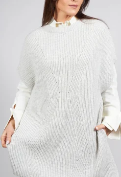 Sleeveless Chunky Jumper in Grafite Grey