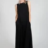 Sleeveless Dress Style Jumpsuit in Black