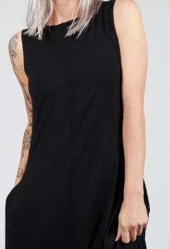 Sleeveless Dress Style Jumpsuit in Black