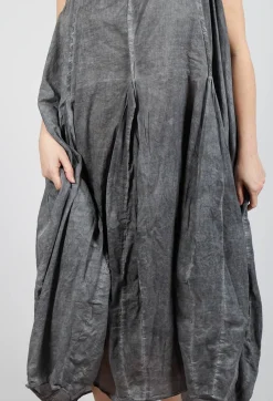 Sleeveless Dress with Balloon Hem in Black Cloud