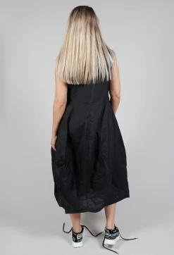 Sleeveless Dress with Neckline Detail in Black