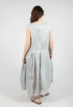 Sleeveless Dress with Tulip Hem in Grey Cloud