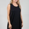 Sleeveless Jersey Dress in Black