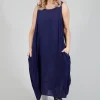 Sleeveless Jersey Dress with Tulip Hem in Azur