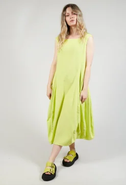 Sleeveless Jersey Dress with Tulip Hem in Sun