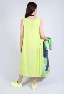 Sleeveless Jersey Dress with Tulip Hem in Sun