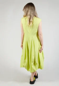 Sleeveless Jersey Dress with Tulip Hem in Sun