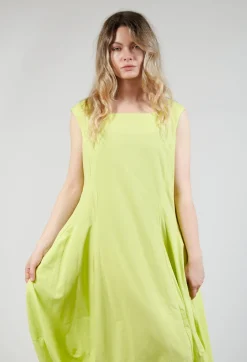 Sleeveless Jersey Dress with Tulip Hem in Sun
