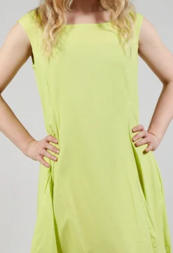 Sleeveless Jersey Dress with Tulip Hem in Sun