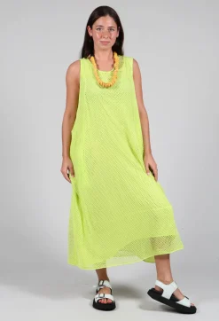 Sleeveless Jersey Dress with Tulip Hem in Sun