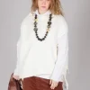 Sleeveless Jumper in Cream