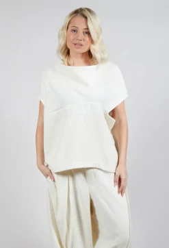 Sleeveless Jumper in Cream