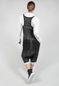Sleeveless Jumpsuit in Black / White
