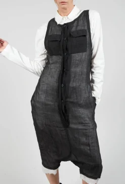 Sleeveless Jumpsuit in Black / White