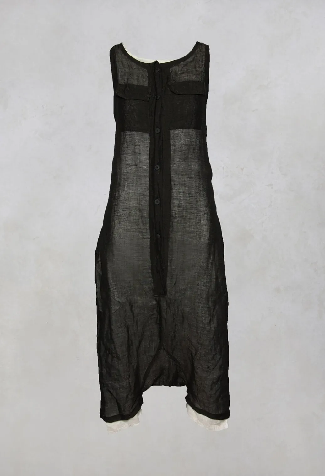 Sleeveless Jumpsuit in Black / White