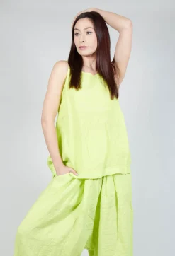 Sleeveless Linen Top in Sun