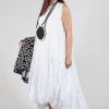 Sleeveless Maxi dress in White