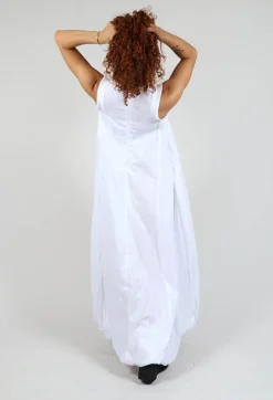 Sleeveless Maxi dress in White