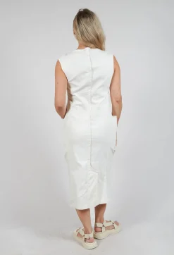 Sleeveless Midi Dress in Starwhite Paint