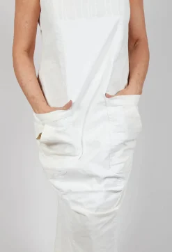 Sleeveless Midi Dress in Starwhite Paint