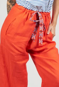 Sleeveless Printed Jumpsuit with Tie Waist in Bluette