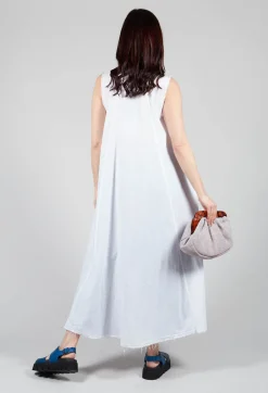 Sleeveless Shirt Dress in Bianco