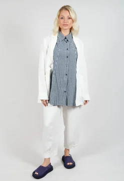 Sleeveless Shirt in Checker Blue