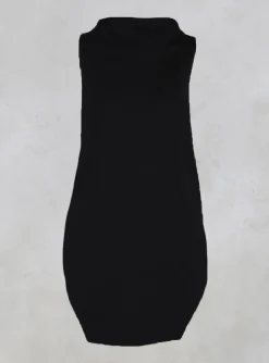 Sleeveless Shirt with Side Slits in Black