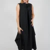 Sleeveless Smock Dress in Nero