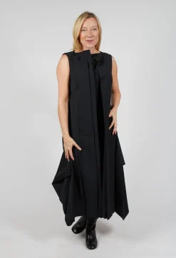 Sleeveless Smock Dress in Nero