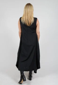 Sleeveless Smock Dress in Nero