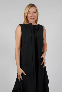 Sleeveless Smock Dress in Nero