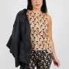 Sleeveless Structured Top with Print in Biscotto