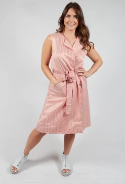 Sleeveless Throw On Jacket in Red