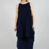 Sleeveless Tunic V in Ink