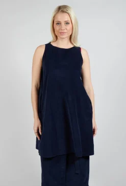 Sleeveless Tunic V in Ink