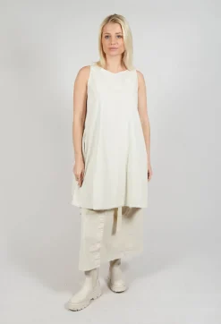 Sleeveless Tunic V in Off White