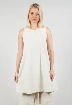 Sleeveless Tunic V in Off White