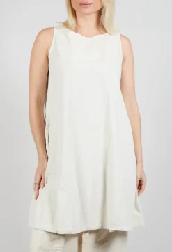 Sleeveless Tunic V in Off White