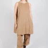 Sleeveless Tunic V in Sugar