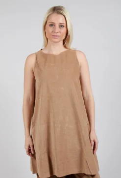 Sleeveless Tunic V in Sugar