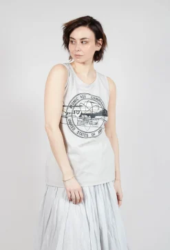 Sleeveless Vest in Moon Print